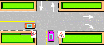 En esta intersecci�n, �qu� veh