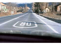 Si sobre el carril que usted c